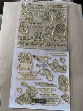 Close To My Heart ❤️ Pair - A - Phrase double stamp set. New. Clear